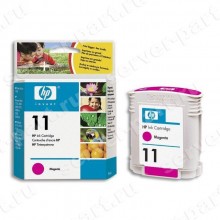 Картридж HP №11 Officejet(9100 Pro K850) DesignJet(10ps 20ps 50ps серии 70 100 110 120) Business Inkjet(1000 серии 1100 1200 2200 2600 2800) Color Inkjet(cp1700) 28ml Magenta(C4837AE)