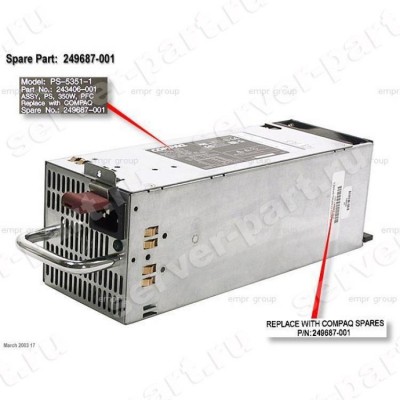 Резервный Блок Питания HP 350Wt (Lite On) для серверов ML350G2(237046-021) (ХПЕ) Резервный Блок Питания HP 350Wt (Lite On) для серверов ML350G2(237046-021) (ХПЕ)