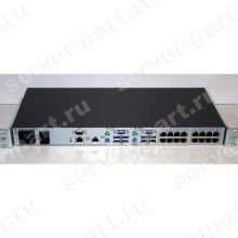 KVM Переключатель HP Server IP Console Switch With Virtual Media 0x2x16 16хPC USB/PS2 16xLAN 19" 1U(408964-001)