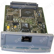 Принт-Сервер HP JetDirect Fast Ethernet Internal (10/100Base-TX, EIO, LJ 2100/4000/4050/5000/8000/8100 Color LJ 4500/8500 Mopier 240/320/9100C Digital Sender)(600n)