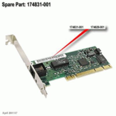 174831-001 HP NC3123 PCI 10 100 NIC Card (ХПЕ) 174831-001 HP NC3123 PCI 10 100 NIC Card (ХПЕ)