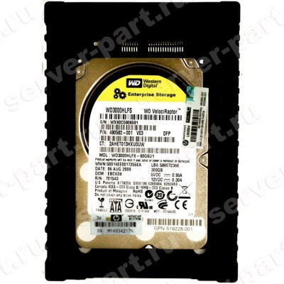 Жесткий Диск HP (Western Digital) VelociRaptor WD3000HLFS-60G6U2 300Gb (U300/10000/16Mb) SATAII 2,5" To 3,5" For Gen5 Gen5p Gen6 Gen7(519251-001) (ХПЕ) Жесткий Диск HP (Western Digital) VelociRaptor WD3000HLFS-60G6U2 300Gb (U300/10000/16Mb) SATAII 2,5" To 3,5" For Gen5 Gen5p Gen6 Gen7(519251-001) (ХПЕ)