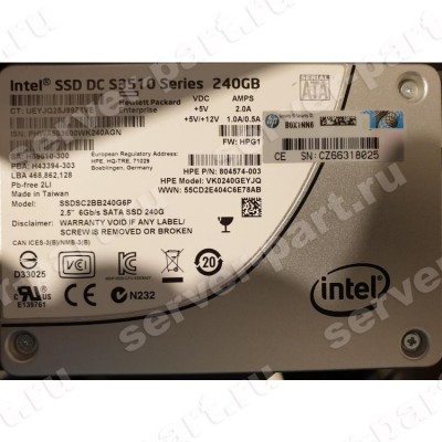 Твердотелый Накопитель SSD HP (Intel) SSD DC S3510 Series SSDSC2BB240G601 240Gb TRIM MLC 6G SATAIII 2,5" 7mm For Gen7 Gen8 Gen9 Gen10(VK0240GEYJQ) (ХПЕ) Твердотелый Накопитель SSD HP (Intel) SSD DC S3510 Series SSDSC2BB240G601 240Gb TRIM MLC 6G SATAIII 2,5" 7mm For Gen7 Gen8 Gen9 Gen10(VK0240GEYJQ) (ХПЕ)