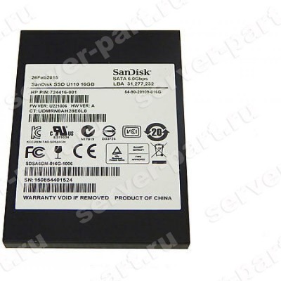 Твердотелый Накопитель SSD HP (Sandisk) SDSA5GK-016G-1006 16Gb U600 6G SATAIII 2,5"(713526-001) (ХПЕ) Твердотелый Накопитель SSD HP (Sandisk) SDSA5GK-016G-1006 16Gb U600 6G SATAIII 2,5"(713526-001) (ХПЕ)